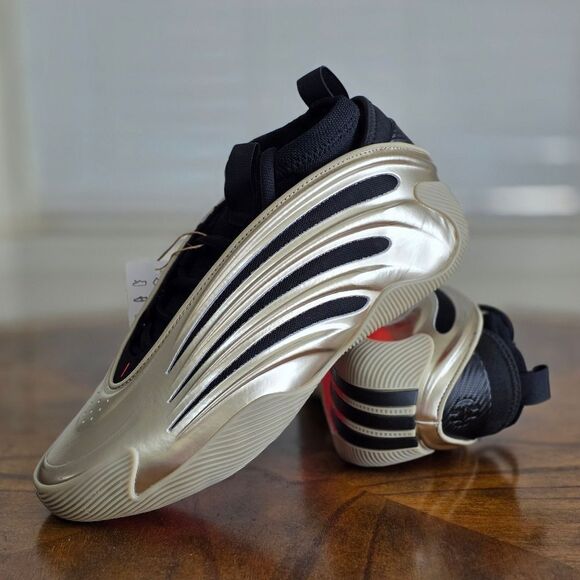 Adidas Harden Volume 9 Cyber Metallic Gold Black Basketball Shoe Men's 10 JR2506 - Picture 15 of 15